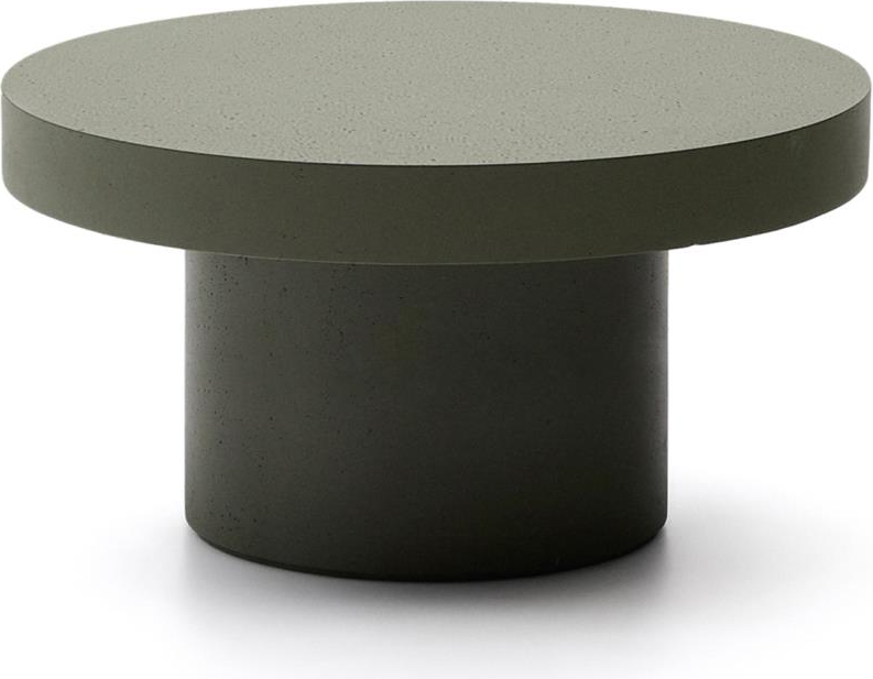 Grøn Aiguablava Udendørs Cementbord Kaffebord Rund Mørke Ø90 - Kave Home Pendel  - 8433840976228
