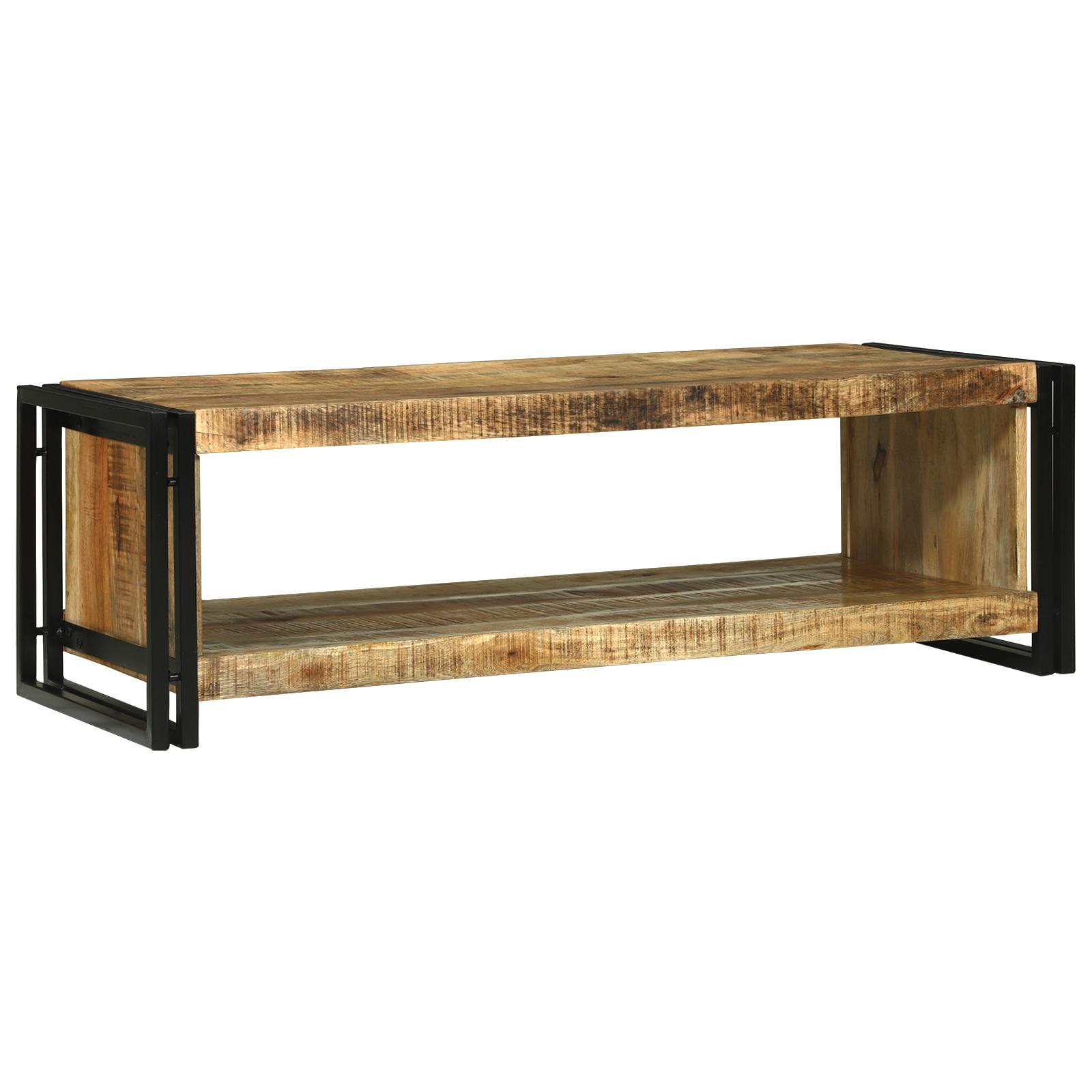 Kaffebord 120x50x38 Massivt Groft Træ Mangotræ - Pendel  - 8721158639981