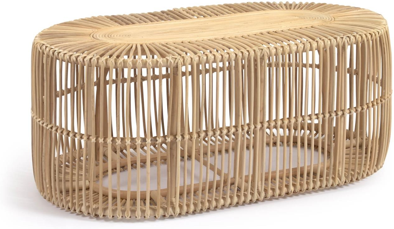 Natur Sofabord Kaffebord Kave Home Lael Håndlavet Rattan 110x60x45 - Kave Home Pendel  - 8433840691701