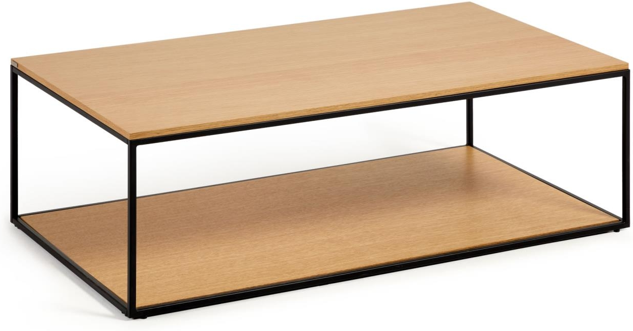 Sort Sofabord Kaffebord Kave Home Yoana 110x60x35 Egfinr & Mdf Natur Med Mat Jernbase - Kave Home Pendel  - 8433840786926