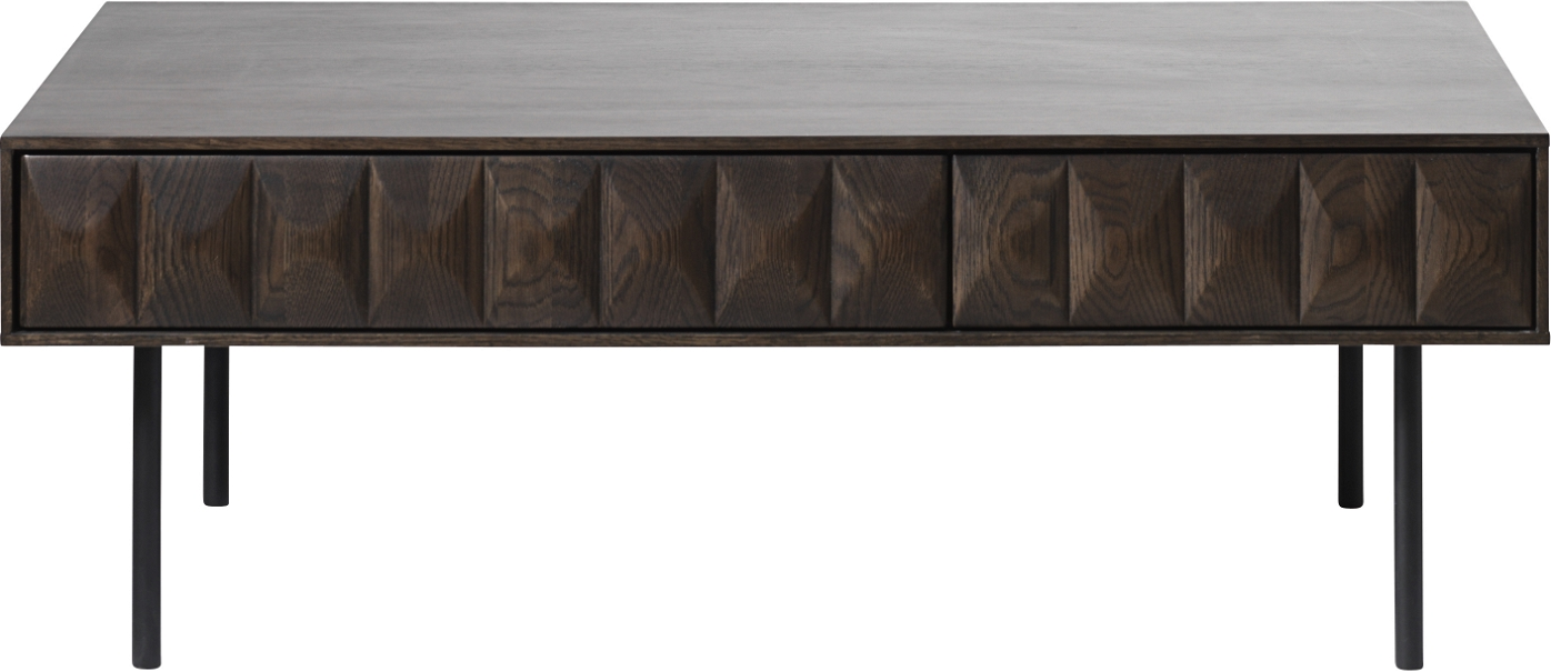 Mørk Natur/Sort Sofabord Nordique Design Latina Kaffebord Espresso Med Sorte Metalben 117x71x41 - Nordique Design Pendel  - 5704745096162