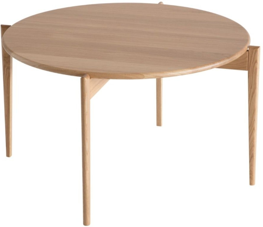 Lakeret Egetræ Sofabord Kaffebord Oscarssons Mbel Tilia Massivt Egetræ Ø88 H48 - Pendel  - 7331839032003