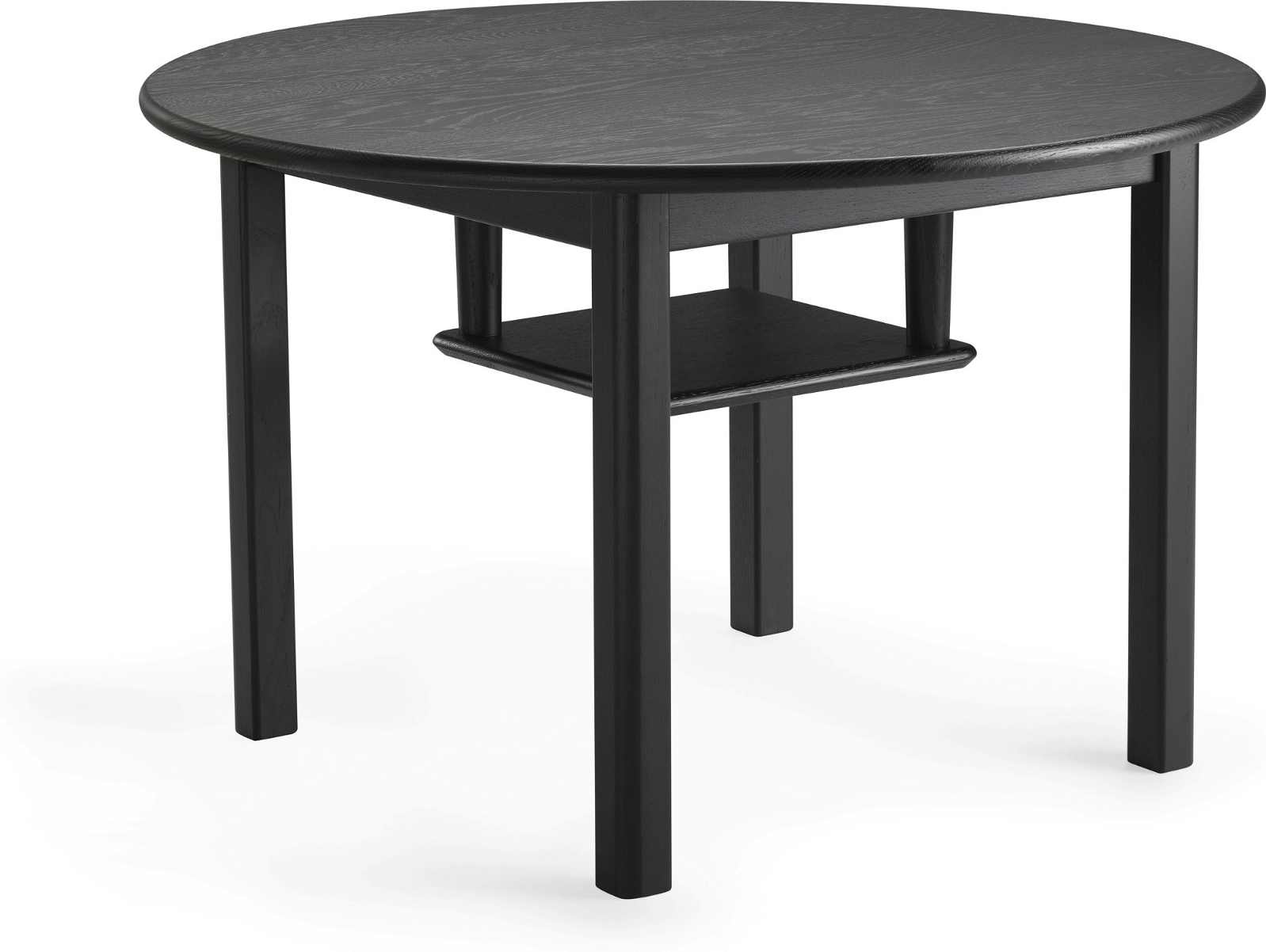 Sortbejdset Ege Sofabord Kaffebord Oscarssons Mbel Myra Ø80 H57 Sortbejdset Massiv Egetræ - Pendel  - 7331839037138