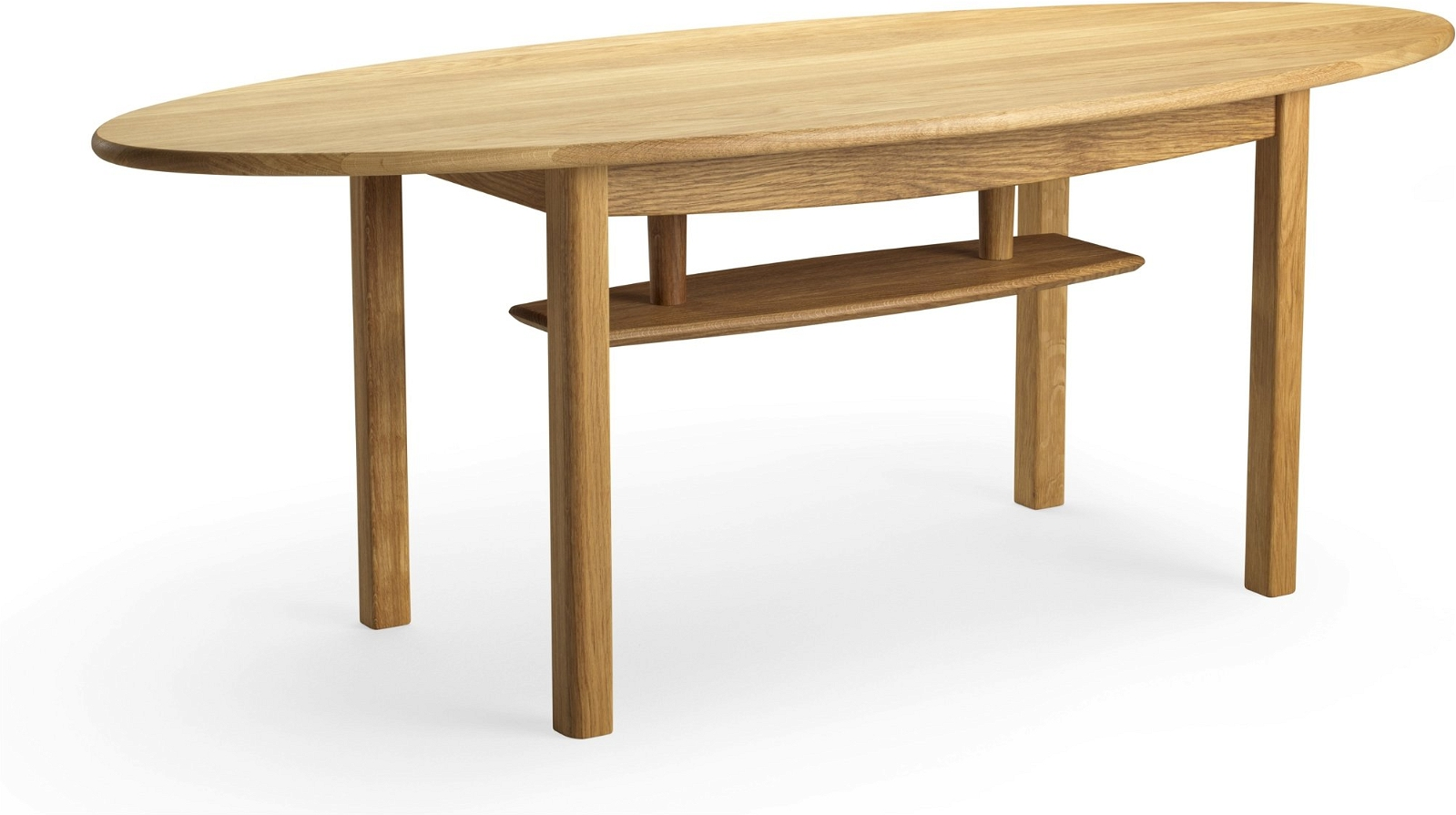 Olieret Egetræ Sofabord Kaffebord Oscarssons Mbel Aicia L140 B56 H57 - Pendel  - 7331839037015