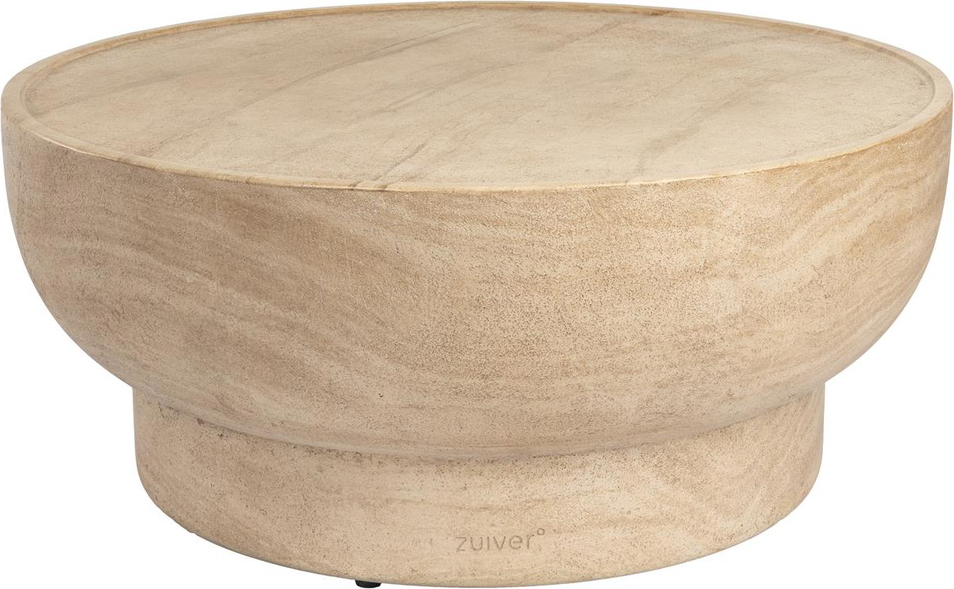 Stenlysgrå Sofabord Kaffebord Zuiver Noble Rund Beton Ø80 H35 - Zuiver Pendel  - 8718548085008