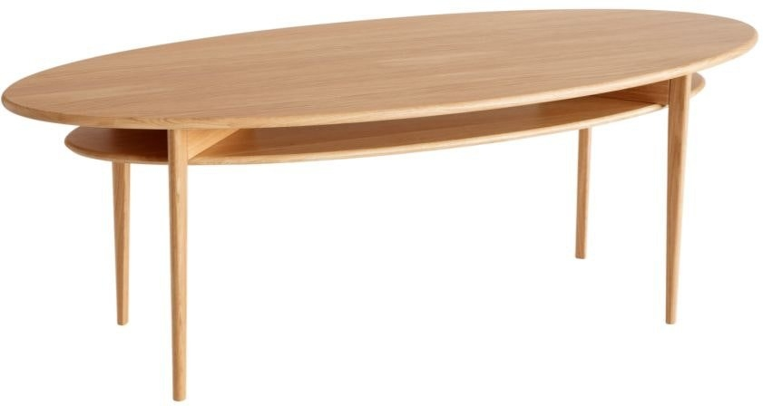 Olieret Egetræ Sofabord Kaffebord Oscarssons Mbel Celia Massivt Med Hylde H50 B56 L140 - Pendel  - 7331839032096